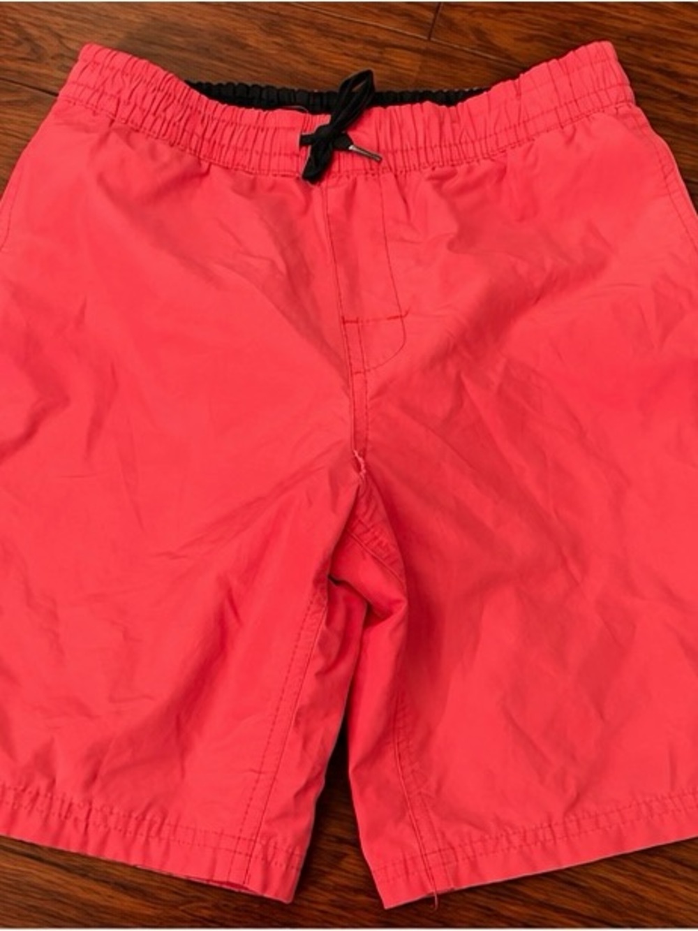 Vans Kids Bright Coral Swim Shorts with Black Drawstring